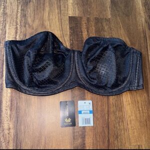 Wacoal Women's Visual Effects Strapless Minimizer Bra Underwire, US 38DDD BLACK